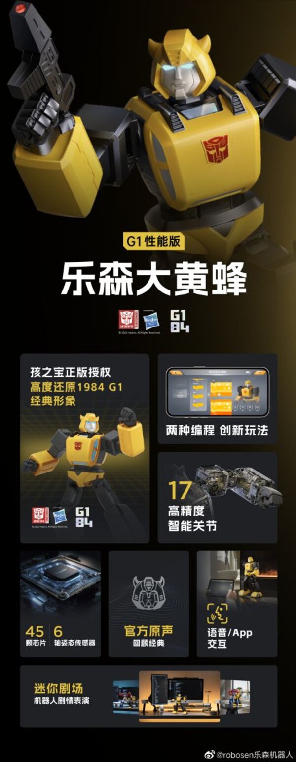 Image Of Robosen G1 Bumblebee Transformers Auto Converting Performance Figure  (9 of 9)